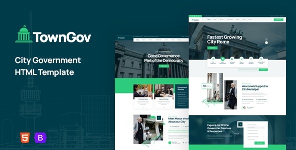 Towngov – City Government HTML Template – 3132941