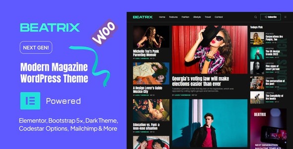 Beatrix – Modern Magazine WordPress Theme – 43388561