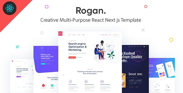 Rogan - Creative Multipurpose React Next js Template - 40801466 Nulled Templates Creative Multipurpose React Next js Template