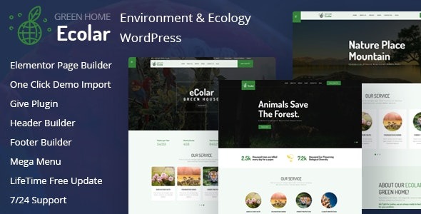 Ecolar – Environment & Ecology WordPress Theme – 35112763