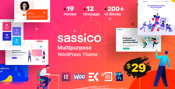 Sassico Multipurpose Saas Startup Agency WordPress Theme – 25081433