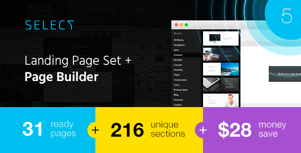 Select – Landing Page Set with a Builder – 11407624