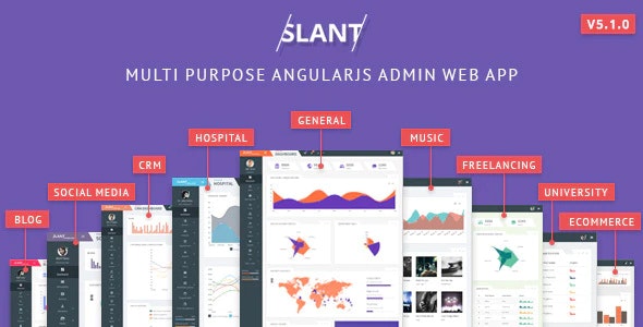 Slant – Multi Purpose AngularJS Admin Web App with Bootstrap – 12161704