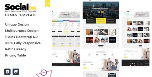 Social Net – Corporate Networking Connection HTML5 Template – 23583675