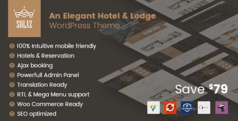 Solaz – An Elegant Hotel & Lodge WordPress Theme – 19509817