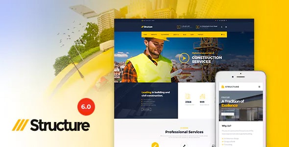 Construction Industrial Factory WordPress Theme – Structure – 10798442