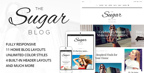 Sugar – Clean & Personal WordPress Blog Theme – 12900311