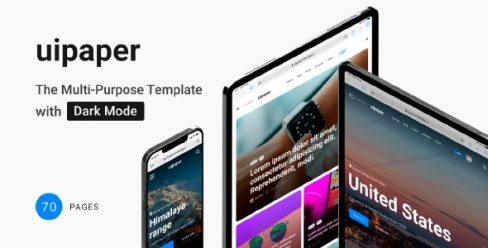 UIpaper – The Multi-Purpose Template with Dark Mode – 31010072