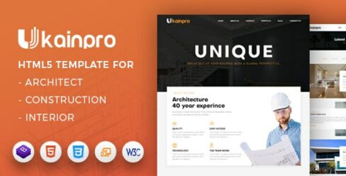 Ukainpro – Interior Design & Architecture Portfolio Template Responsive HTML5 Design – 24155024