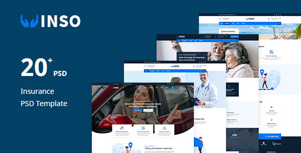 Vinso | Insurance PSD Template – 25103291