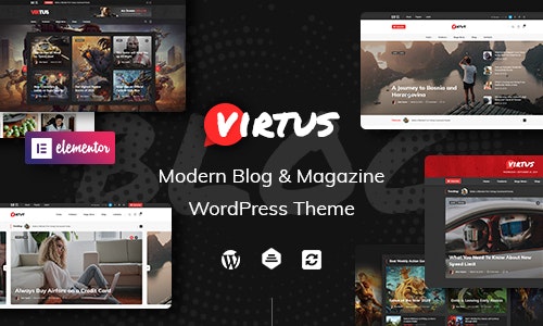 Virtus – Modern Blog & Magazine WordPress Theme – 25444959