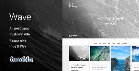 Wave | Grid-based, Responsive Portfolio Tumblr Theme – 11154296