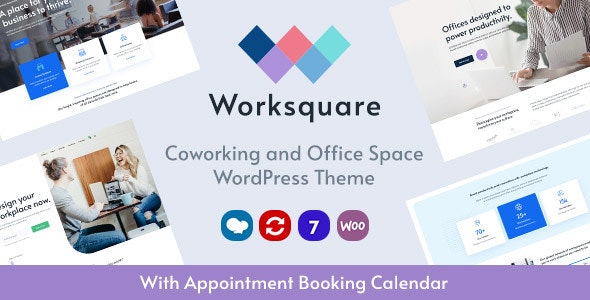 Worksquare – Coworking and Office Space WordPress Theme – 28044669