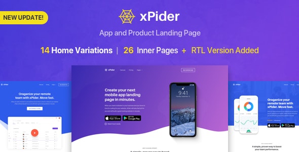 xPider – App Landing Page – 22989411